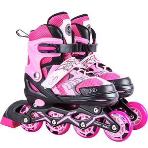Personnalisé 4 tailles réglables enfants rose bleu avec roues clignotantes Offre Spéciale patins à roues alignées - Product Image 1