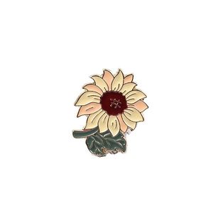 Pin de solapa de esmalte suave promocional personalizado con diseño de girasol, artesanía metálica para flores, pin de esmalte personalizado - Product Image 3
