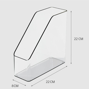 Transparent <b>Desktop</b> Book Storage Box Rectangle Office <b>Organizer</b> Modern Standing Type PET Material <b>For</b> Book Organization And - Product Image 5