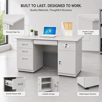 Bureau d'ordinateur multifonctionnel moderne en métal durable et écologique avec rangement pour le bureau, la maison, l'école et l'hôpital