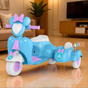 2025ใหม่รถ<span class=keywords><strong>มอ</strong></span>เตอร์ไซค์แบตเตอรี่ไฟฟ้ารูปการ์ตูนสีชมพูและสีน้ำเงินพร้อมถังด้านข้างรถของเล่น<span class=keywords><strong>เด็ก</strong></span>นั่งบนรถ - Product Image 3