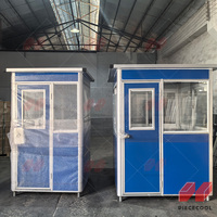 Kiosque de sécurité mobile étanche à installation rapide, plans de conception de poste de garde, matériau en panneaux sandwich pour bâtiment de bureaux - Vente chaude