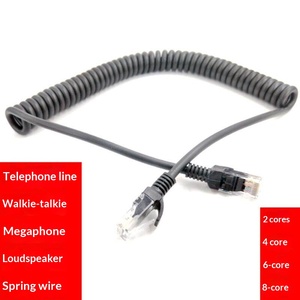 <span class=keywords><strong>Cable</strong></span> telescópico blindado en espiral para micrófono, megáfono, intercomunicador y auricular de teléfono, modelo CD Crystal Head Spring, modelo uno - Product Image 3