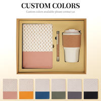 Coffret Cadeau d'Affaires Personnalisé : Carnet en Cuir Assemblé avec Stylo et Tasse à Café – Souvenir d'Entreprise