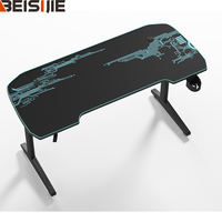 Ordinateur moderne intelligent Bureau debout noir Poste de travail Main Hauteur réglable Bureau assis-debout