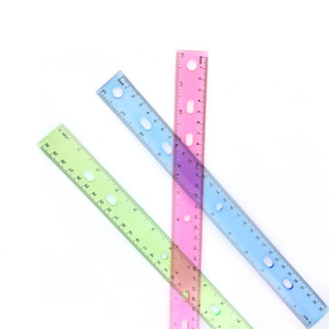 Regla Transparente Ecológica para Oficina, 3 Colores, Herramientas de Medición, Juego de Reglas Rectas de Plástico de 12 Pulgadas para Promoción - Product Image 4