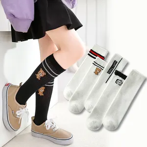 Latest Promotion Price Kids Cute Pretty Baby White Socks Tube Girls Teen Young Girl Knee High Tube School Sock