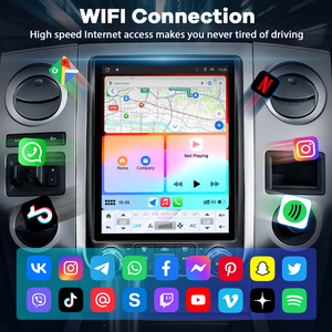 12.1英寸 2DIN 特斯拉风格收音机 DVD 播放器屏幕 <span class=keywords><strong>Snapdragon</strong></span> 665 CarPlay QLED 4+64GB DSP GPS 适用于福特 Expedition 2015-2017 - Product Image 3