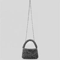 Sac fourre-tout tendance Zeyu pour femme en polaire Teddy, sac à bandoulière doux et moelleux avec chaîne, sac à main d'hiver en fausse fourrure écologique