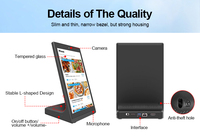 Pantalla Táctil Multitáctil de 10.1 Pulgadas con Diseño en Forma de L, Tableta Android, Pantalla Digital de Sobremesa para Cafetería