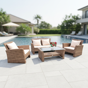 Mobili da Giardino Audu Flat Pack con Rattan e Vimini - Product Image 1