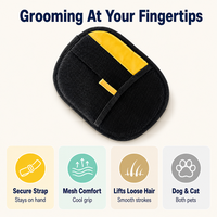 Gant de toilettage pour animaux de compagnie imperméable de qualité supérieure, avec sangle ergonomique, maille respirante, pour enlever les poils de chien et de chat, massage, nettoyage, utilisation en intérieur