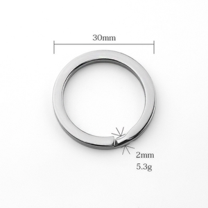 Khóa móc chìa khóa bằng thép không gỉ 304, hình tròn dẹt, kích thước 12mm - 38mm - Product Image 2