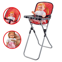 Chariots en plastique 4 en 1, balançoires, chaises de salle à manger, chaises à bascule, jeu de rôle avec poupée de 14 pouces, jouets pour bébés, ensemble de jeu