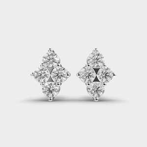 Fine Round Brilliant Moissanite <b>Stud</b> <b>Earrings</b> 925 Sterling <b>Silver</b> Classic Elegant Jewelry for Women - Product Image 1