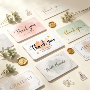 50 pz/borsa 5*9cm Biglietti da Visita Scrivibili All'ingrosso in Carta Artistica per Supportare la Mia Piccola Impresa, Decorazione per Confezioni Regalo - Product Image 2