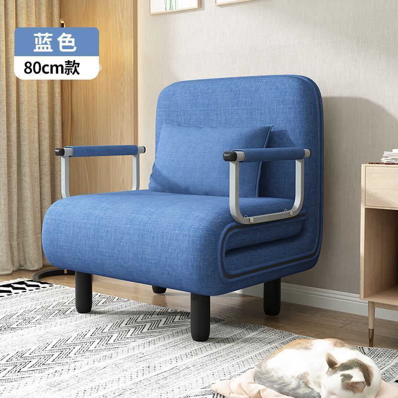 Dark blue - cotton and linen - 80*190cm (includes one throw pillow)