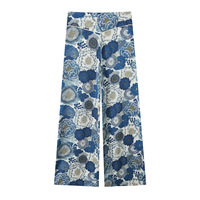 Ensemble chemise et pantalon à imprimé floral personnalisé pour femmes, tenue assortie en deux pièces pour l'été, usine de vêtements OEM en Chine, chemisier et pantalon en deux pièces