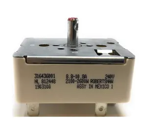 Interruptor de quemador de rango 316436001 812448, interruptor de elemento de superficie de rango para Frigi.daire 316021501 1155395 AH1145040 EA1145040