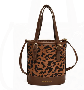 Portefeuille et sac à main à imprimé léopard, sac à bandoulière de marque pour femmes, sac seau de marque pour femmes, sac à main pour femmes, sac fourre-tout pour femmes - Product Image 2