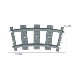 Train Building <b>Block</b> Track Train Straight Track Curved Turnout Accessories Small Particles Assembly - Product Image 3