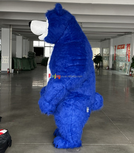 Costume de mascotte gonflable bleu en fourrure pour adulte, <span class=keywords><strong>cosplay</strong></span> d'anime, mascotte personnalisée pour le carnaval - Product Image 5
