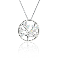 Fabricant de gros bleu opale de feu arbre de vie pendentif collier bijoux juifs