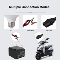 DC 12V 24V 36V LED Ampoule E27 Lampe basse tension avec pince Lampe de secours en aluminium recouvert de plastique