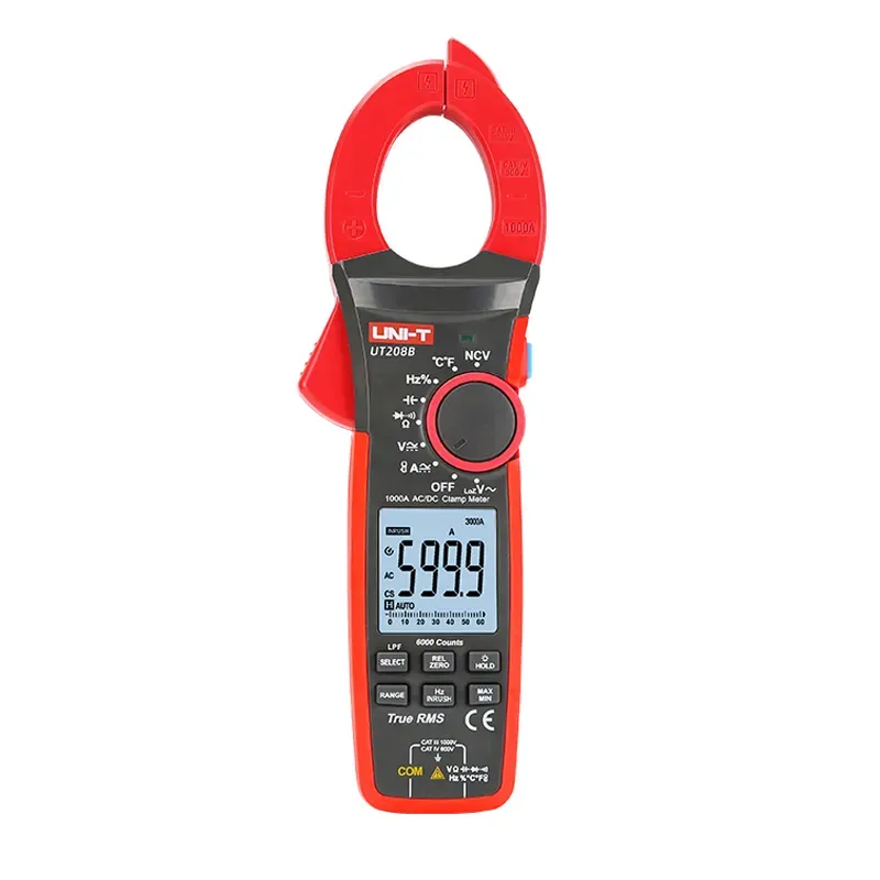 Uni-t True Rms Digital Clamp Meter Ac Dc Current 1000a 1000v Ut208b Lpf 6000 Count Backlight Flashlight Multimetro Tester
