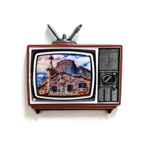 Imán de Refrigerador Metálico con Forma de Televisor Personalizado, Recuerdo Turístico, Estilo Vintage, Paisaje de <span class=keywords><strong>Barcelona</strong></span>, Imanes para Refrigerador para Regalos - Product Image 1
