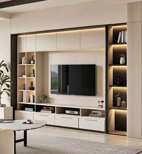 <span class=keywords><strong>Meuble</strong></span> mural TV <span class=keywords><strong>de</strong></span> luxe moderne, élégant, en bois, pour salon et appartement, avec fonction motorisée - Product Image 1