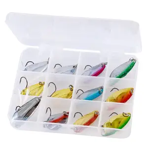 Commercio all'ingrosso Hengjia 3cm 3g 12 pz/scatola metallo colorato cucchiaio esche Kit Spinner Fishing Lure Set