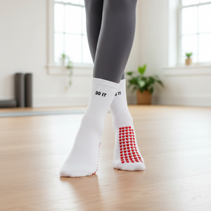 Calcetines Deportivos para Yoga y Pilates con Suela de Silicona Blanca Antideslizante, Spandex/Poliéster, Grosor Estándar - Product Image 3