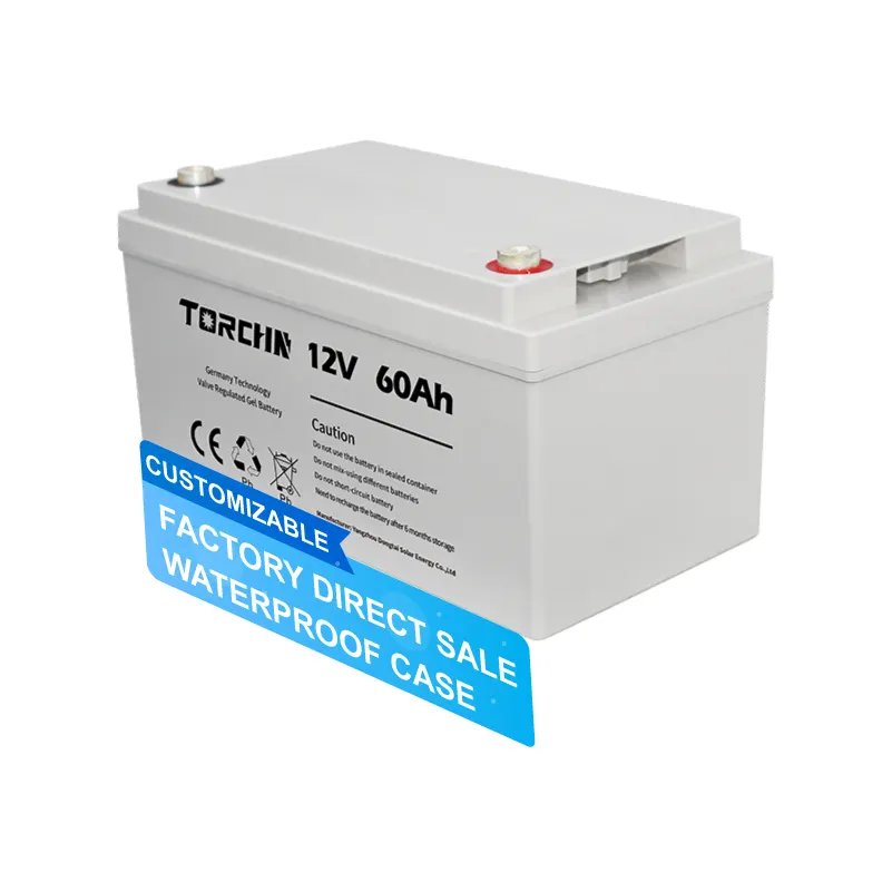 TORCHN Batteries solaires GEL à cycle profond batterie plomb-acide scellée 12v 60ah 65ah 100ah 200ah batterie solaire rechargeable