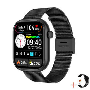 Montre connectée sport carrée 1,83 pouces avec appels Bluetooth, surveillance intelligente de la fréquence cardiaque, de la pression artérielle et de l'oxygène sanguin, connecteur <span class=keywords><strong>Monte</strong></span> - Product Image 3