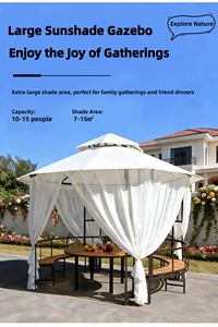 <span class=keywords><strong>Pergola</strong></span> Gonflable de Luxe Personnalisée avec Impression, en Acier, Bois et Aluminium, pour Jardin, Tailles 10x20, 12x16, 10x12, 5x8, 3x3, à Vendre - Product Image 4