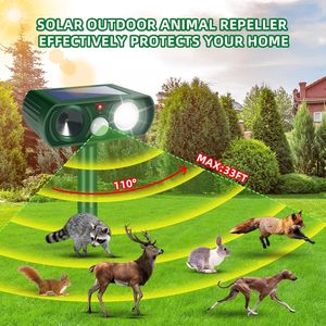 Ahuyentador de Animales Solar al por Mayor para Perros y Gatos con Sensor de Movimiento, Luces Intermitentes, Impermeable, Control de Ladridos para Exteriores, Granja y Jardín - Product Image 4