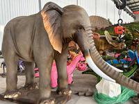 Sculpture d'animaux Parc Activités Prop Taille Nature Étanche Marche Animatronique Éléphant À Vendre