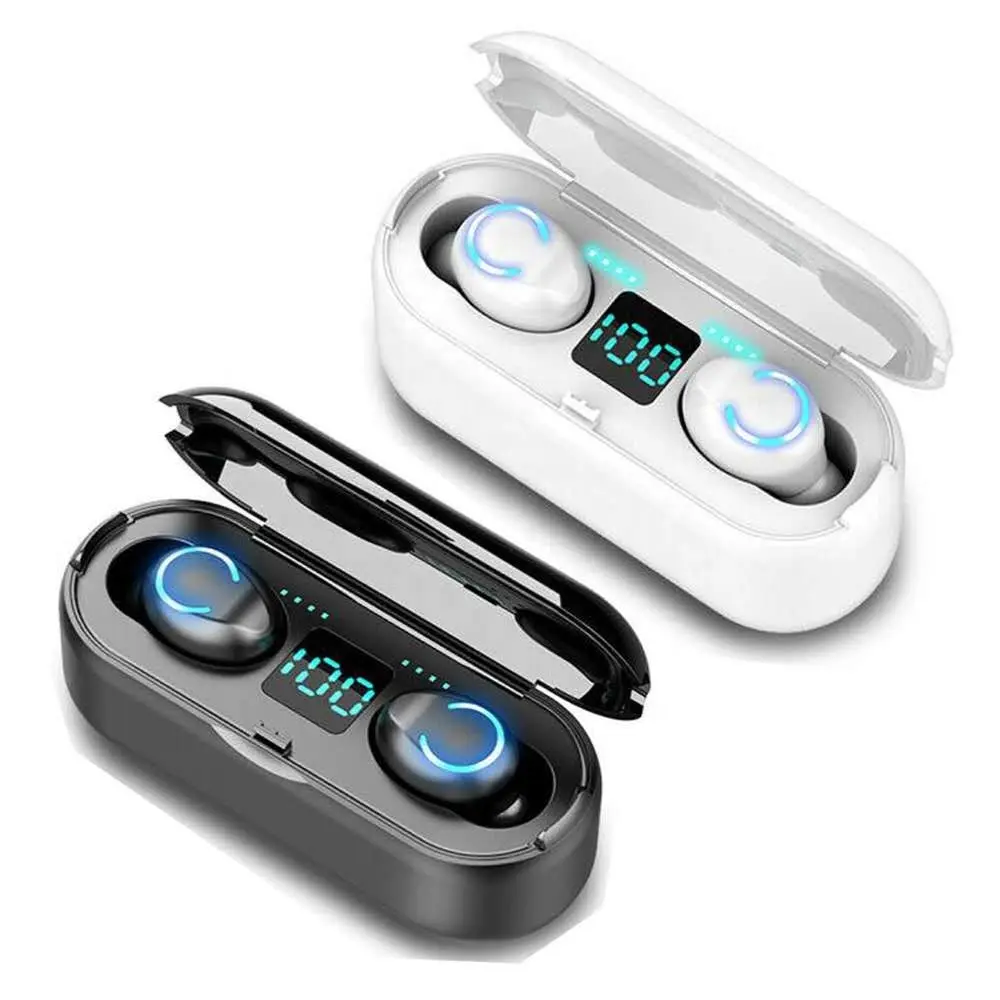 Auriculares Tws F9-8 Touch Control Wireless BT Earbuds 8D Stereo Sound HIFI F9 with larger capacity power bank charging case