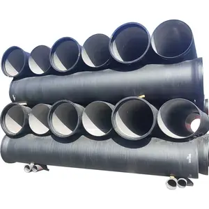 Classe K9 K8 K7 galvaniser grand diamètre 200mm 300mm 350mm 400mm tuyaux ronds en fonte ductile