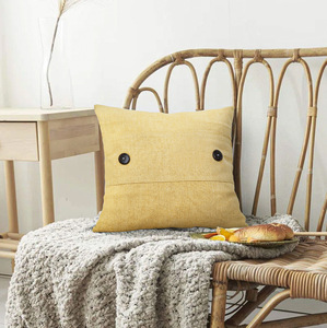 Housse <span class=keywords><strong>de</strong></span> coussin personnalisée jeter taie <span class=keywords><strong>d</strong></span>'oreiller <span class=keywords><strong>d</strong></span>écor à la maison housse <span class=keywords><strong>de</strong></span> coussin chenille taie <span class=keywords><strong>d</strong></span>'oreiller avec boutons - Product Image 2