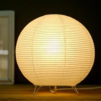 Petites lampes de table modernes Lampe décorative de bureau en papier de riz pour chambre à coucher Lampe de nuit en papier de style japonais