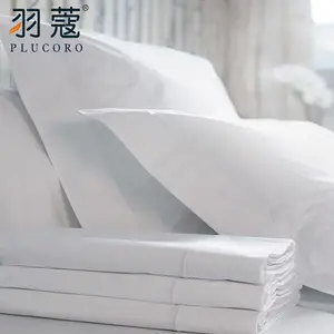 White Hotel Bed Linen Hotel Sheets White 50%cotton Bed Sheets Hotel Hotel Quality Cotton Bed Linen