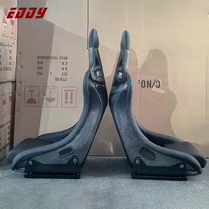 Sièges baquets de course légers EDDY noirs pour Porsche 911 718 Cayman <span class=keywords><strong>Boxter</strong></span> 997.1 997.2 982 981 avec structure en carbone - Product Image 4