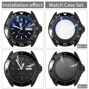 Skx cổ điển đen xem trường hợp 3 O 'đồng hồ cho skx007 009 Matte phù hợp với nh35 nh36 phong trào chương Vòng Bezel chèn caseback Mod phần - Product Image 6