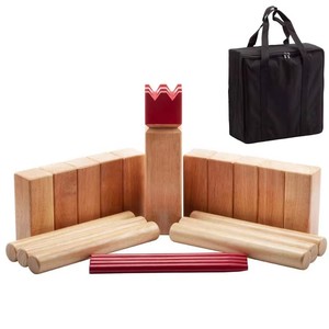 Juego de Kubb Vikingo de Madera con Bolsa de Almacenamiento, Juguete de Actividad para Jardín al Aire Libre para Familiares y <span class=keywords><strong>Amigos</strong></span>, Suministros para Fiestas y Ocio Recreativo - Product Image 1