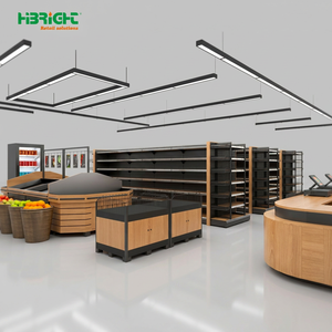 Global Retail Consultant Brand Identity System 3D Max Modeling Retail Chain Expansion Heavy Duty <b>Wood</b> Gondola <b>Shelving</b> Quick - Product Image 1