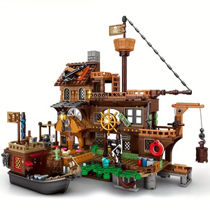 Jeu de construction éducatif en blocs ABS, coffre au trésor du navire pirate de <span class=keywords><strong>l</strong></span>'Island Terminal, inspiré des Island Chronicles, cadeau - Product Image 5