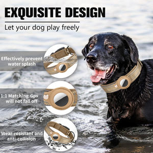 Benutzer definierte Luxus reflektierende Nylon verstellbare Anti-Lost Pet <span class=keywords><strong>Dog</strong></span> Cat Tracking Halsband mit Airtag Halter <span class=keywords><strong>GPS</strong></span> Hund Katzen halsband - Product Image 4
