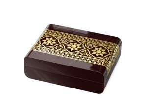Boîte d'emballage élégante en bois d'agar brun-noir aromatique, boîte à oud personnalisable avec logo, support d'encens en bois indien - Product Image 2